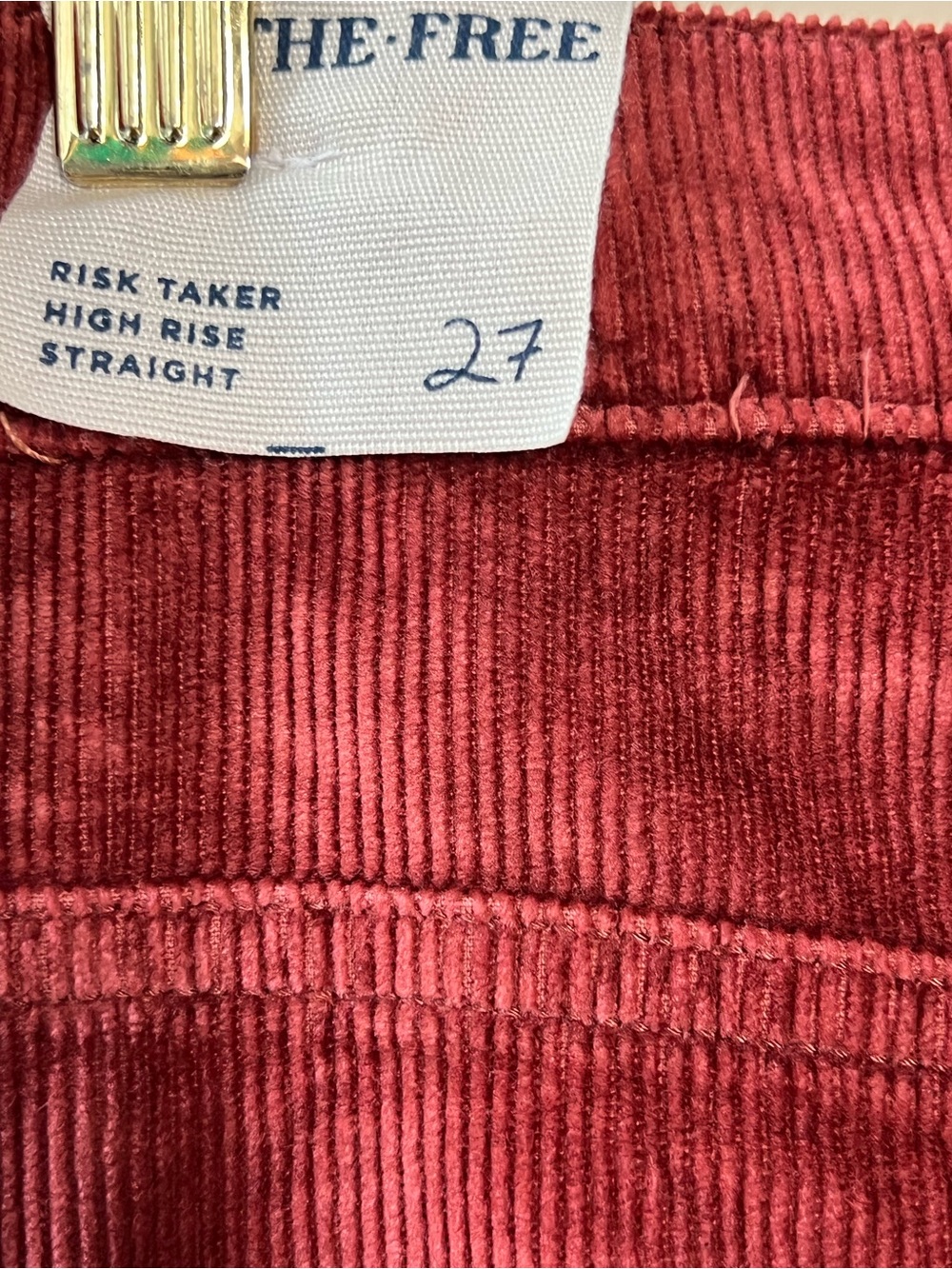 We The Free Risk Taker Cord Jeans Size 27 - Picture 7 of 7